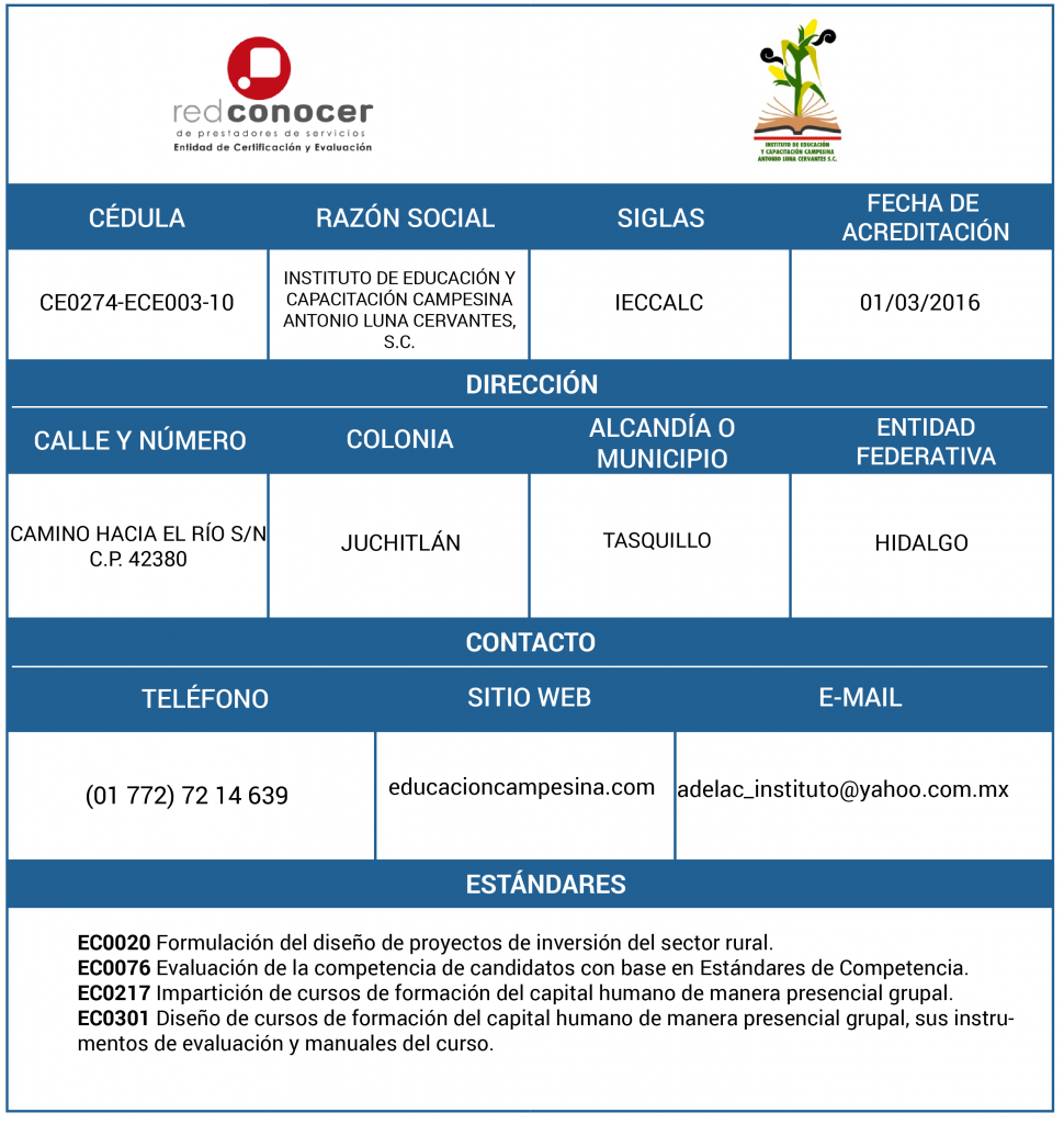 INST. ANTONIO LUNA CERVANTES – Amecap